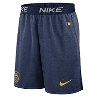 Men's Nike Navy Milwaukee Brewers Authentic Collection Practice Performance Shorts