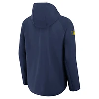 Men's Nike Navy Milwaukee Brewers Authentic Collection Raglan Performance Full-Zip Jacket