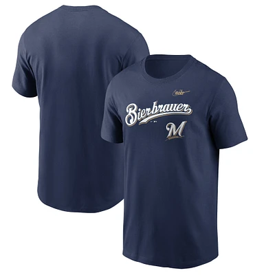 T-shirt Nike Milwaukee Brewers Bierbrauer Hometown pour homme - Bleu marine