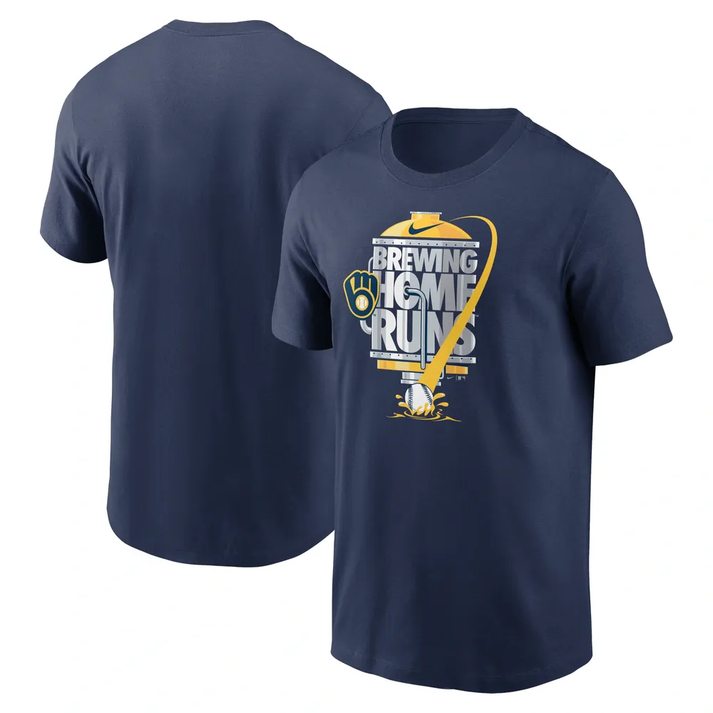 T-shirt pour homme Nike Milwaukee Brewers Brewing Home Runs Local Team - Bleu marine