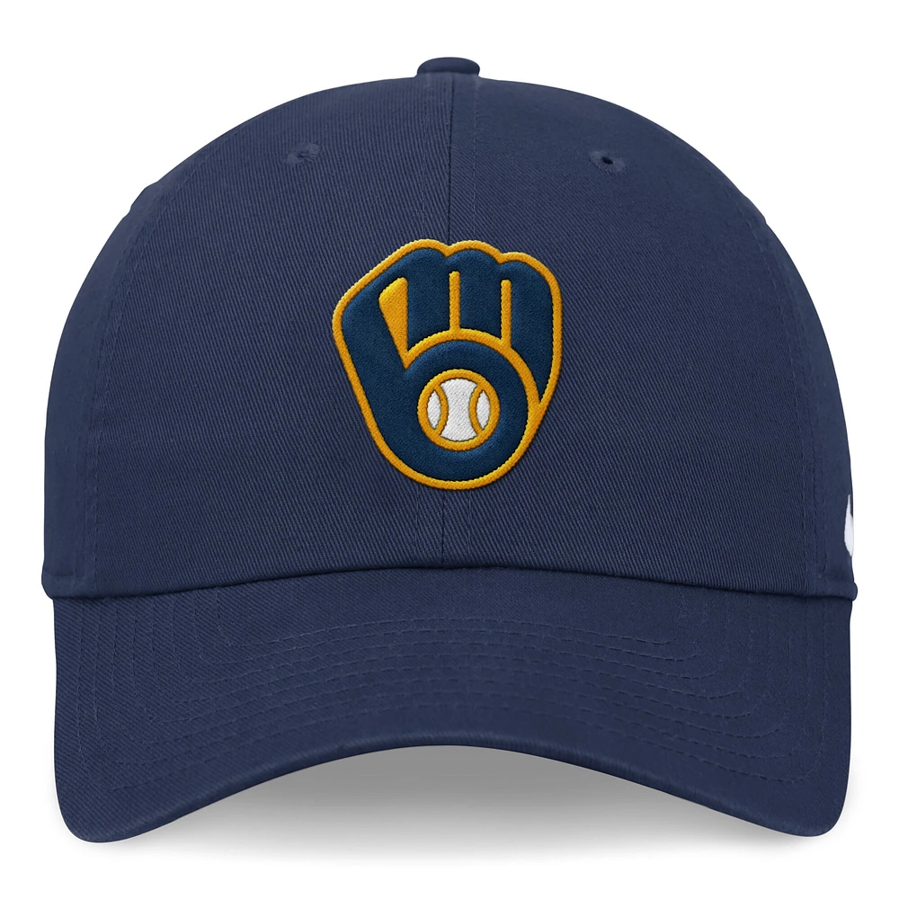 Casquette réglable Nike pour hommes, bleu marine, Milwaukee Brewers Club