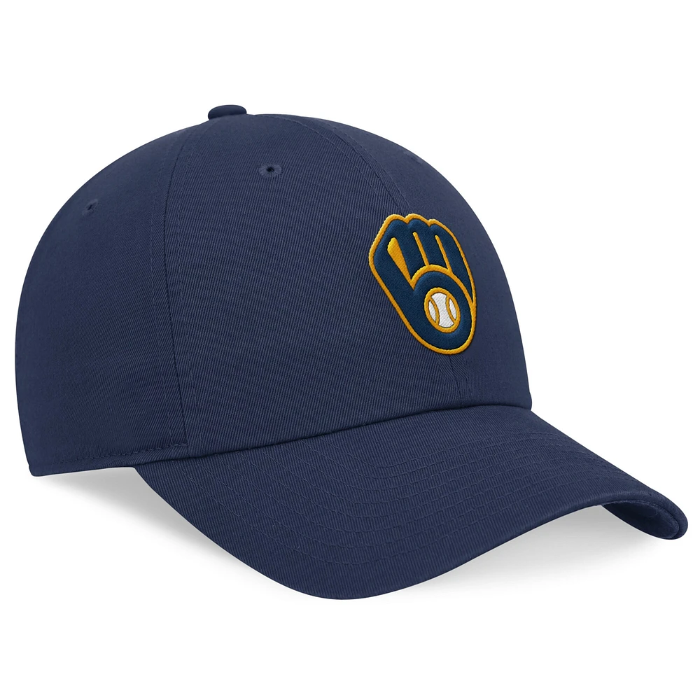 Casquette réglable Nike pour hommes, bleu marine, Milwaukee Brewers Club