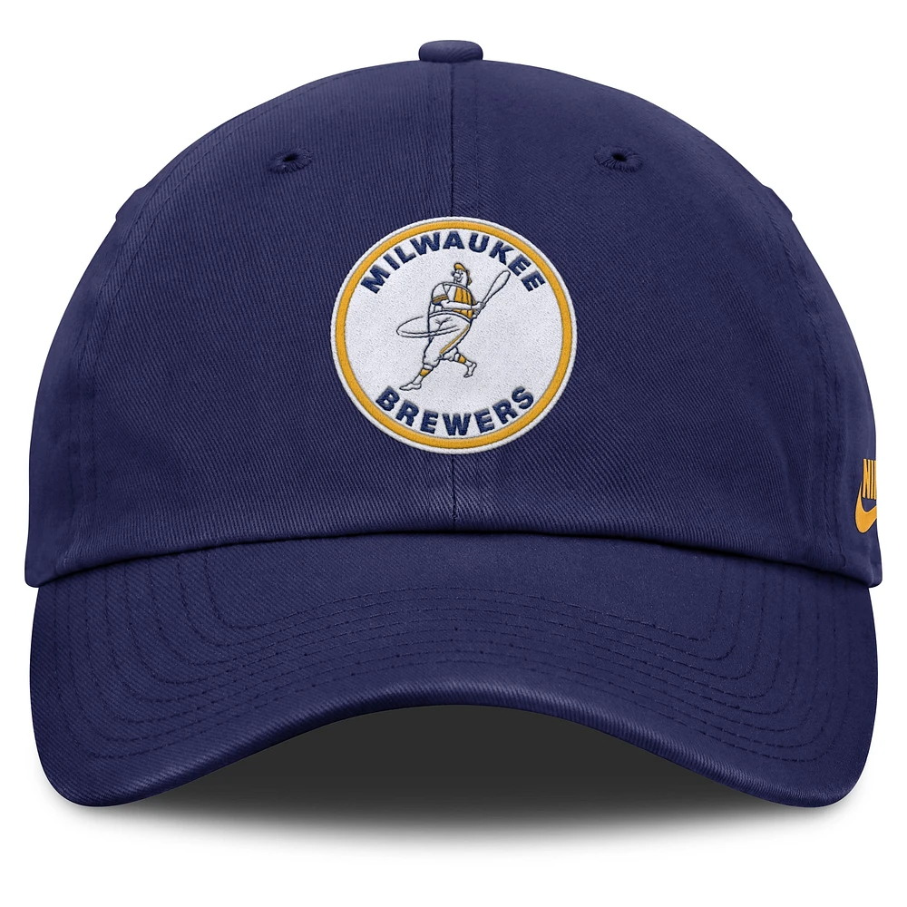 Men's Nike Navy Milwaukee Brewers Club Adjustable Hat