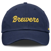 Casquette ajustable Nike bleu marine Milwaukee Brewers Club pour homme