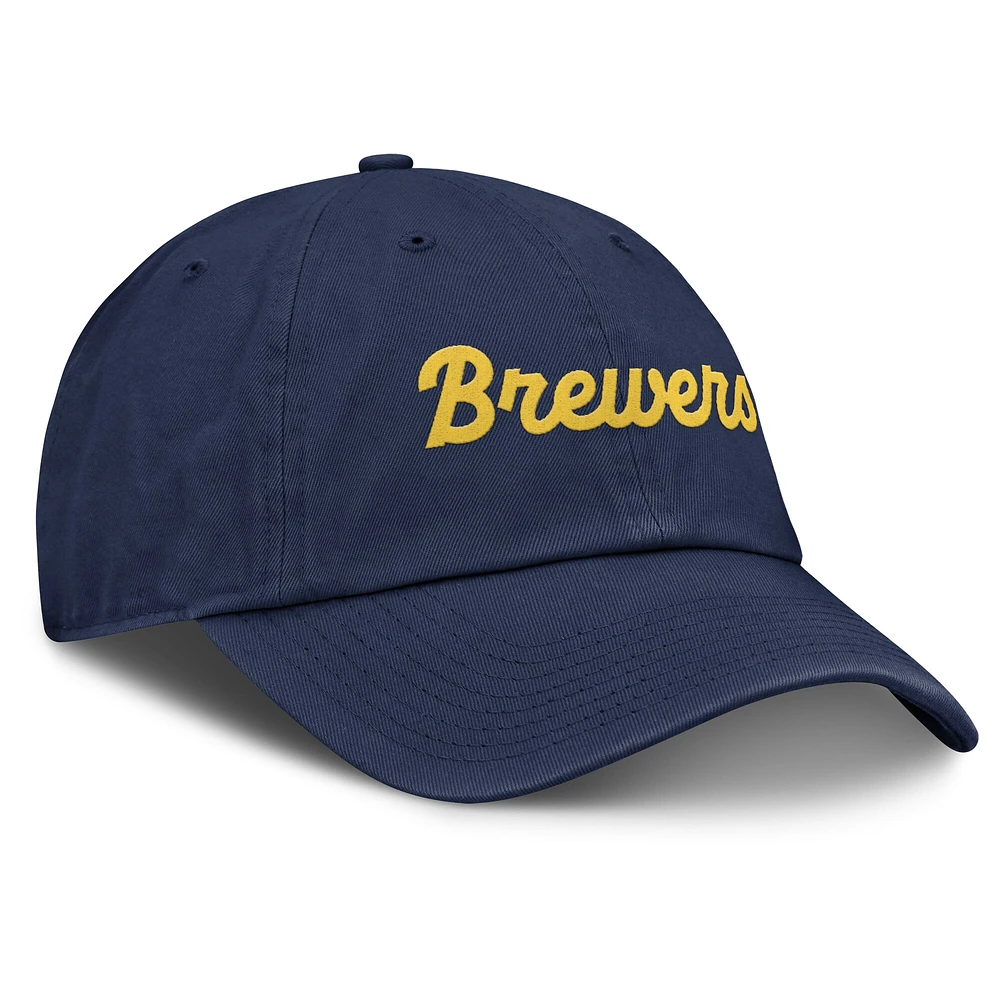Casquette ajustable Nike bleu marine Milwaukee Brewers Club pour homme
