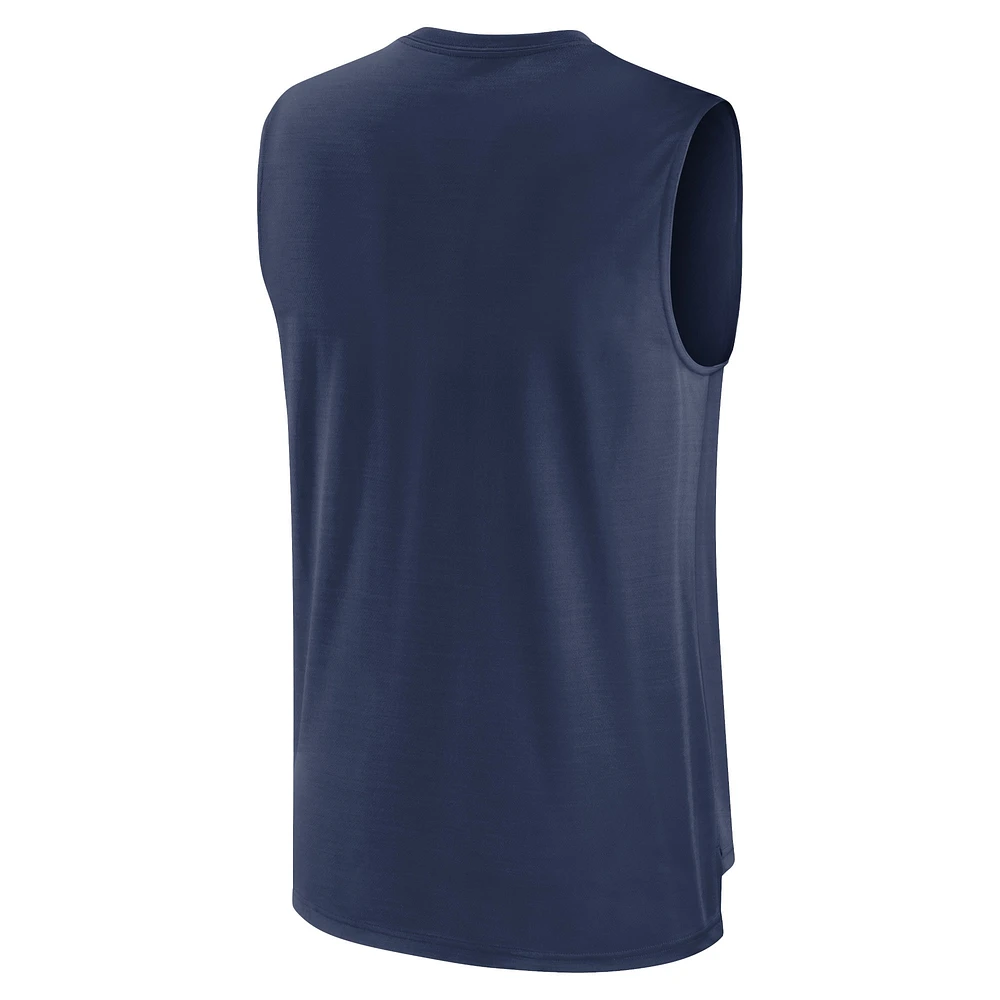 Men's Nike Navy Milwaukee Brewers Exceed Performance Tank Top