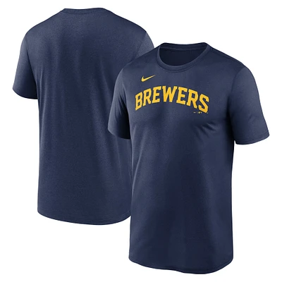 T-shirt Nike bleu marine Milwaukee Brewers Fuse Legend pour hommes