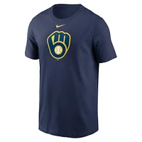 T-shirt Nike bleu marine avec logo Fuse des Milwaukee Brewers pour hommes