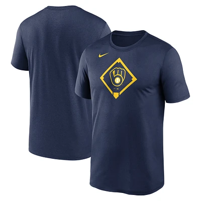 T-shirt Nike bleu marine Icon Legend Performance des Milwaukee Brewers pour homme