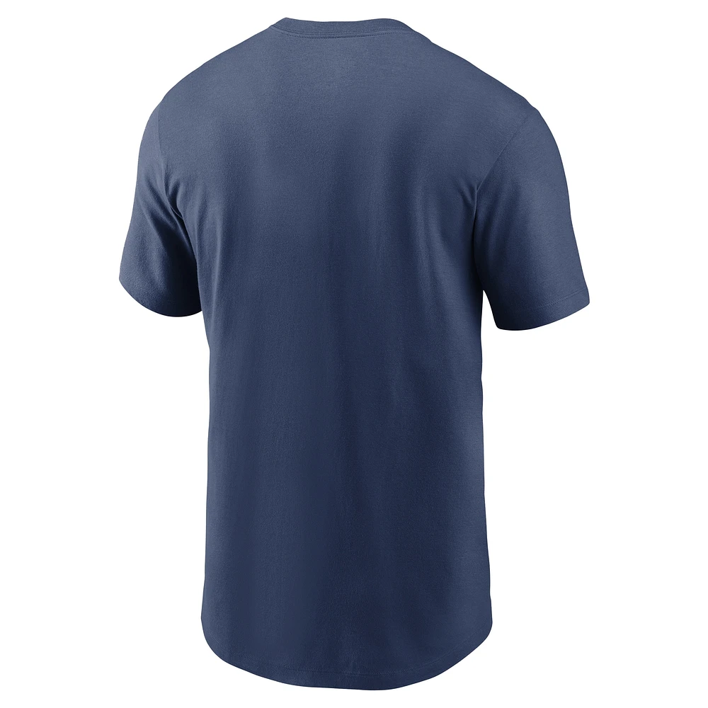 T-shirt Nike bleu marine avec grand logo Milwaukee Brewers pour homme