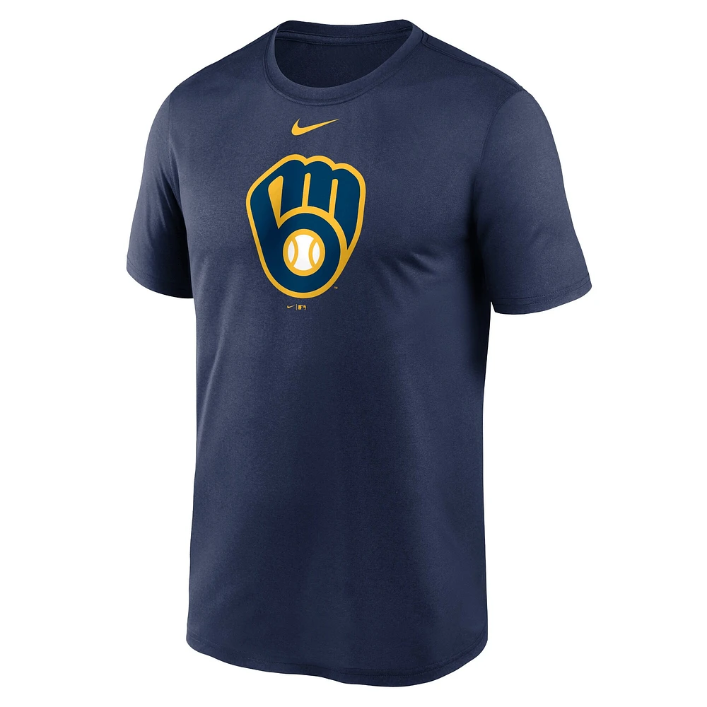 T-shirt Nike Milwaukee Brewers New Legend Logo pour homme - Bleu marine