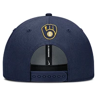 Men's Nike Navy Milwaukee Brewers Rise Gaberdine Adjustable Hat