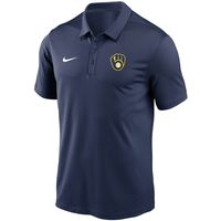 Men's Nike Navy Milwaukee Brewers Team Logo Franchise Performance Polo