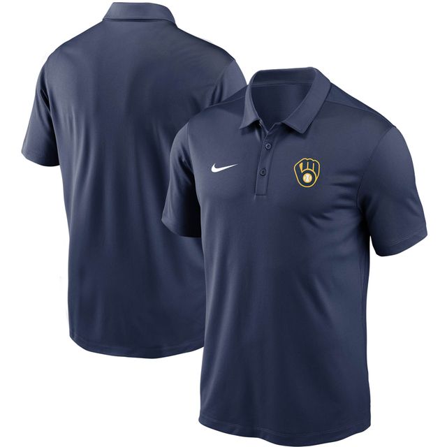 Polo de performance pour franchise avec logo l'équipe des Milwaukee Brewers Nike homme, bleu marine