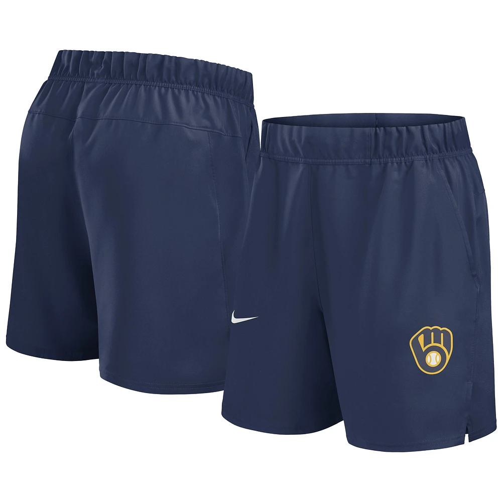 Men's Nike Navy Milwaukee Brewers Woven Victory Performance Shorts