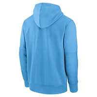 Men's Nike Powder Blue Milwaukee Brewers Authentic Collection City Connect Performance Pullover Hoodie