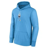 Men's Nike Powder Blue Milwaukee Brewers Authentic Collection City Connect Practice Performance Pullover Hoodie