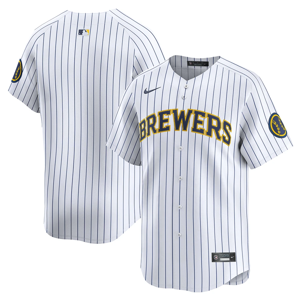 Maillot Nike blanc Alternate Limited pour homme des Milwaukee Brewers