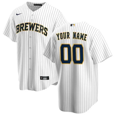 Men's Majestic White Milwaukee Brewers Home Official Cool Base Jersey Size: 3XL