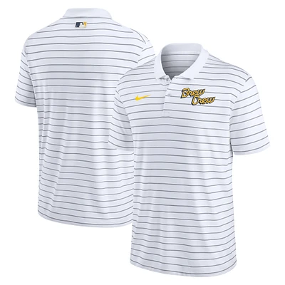 Polo Nike Milwaukee Brewers City Connect Authentic Collection Victory Performance pour homme, blanc