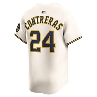 Men's Nike William Contreras Cream Milwaukee Brewers Home Limited Player Jersey