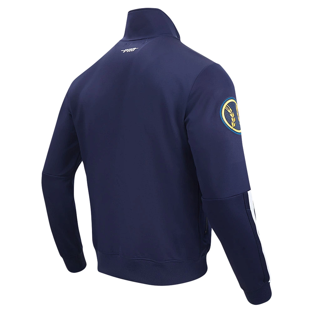 Men's Pro Standard Navy Milwaukee Brewers Fast Lane Full-Zip Track Jacket