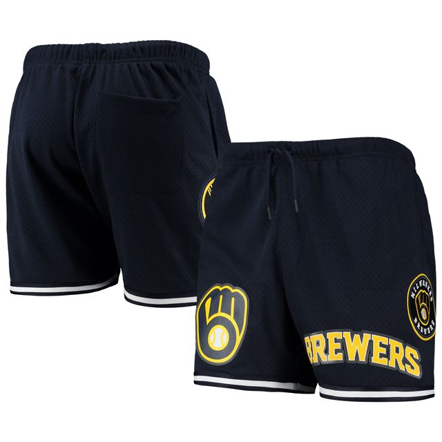 Short en maille à logo Milwaukee Brewers Pro Standard bleu marine pour homme