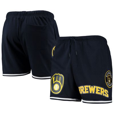 Men's Pro Standard Navy Milwaukee Brewers Logo Mesh Shorts