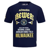 Men's Pro Standard Navy Milwaukee Brewers Oversized City Tour T-Shirt