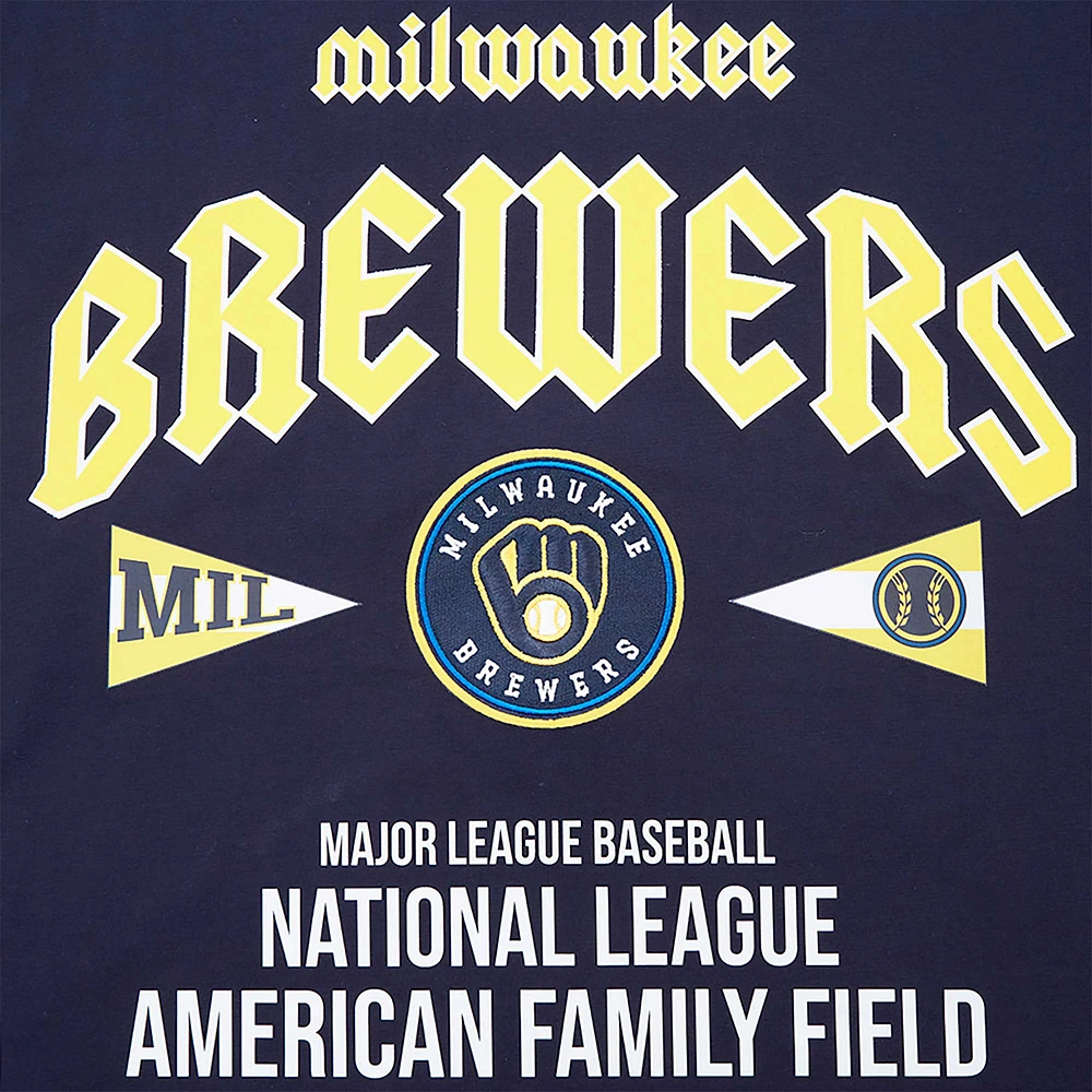 Men's Pro Standard Navy Milwaukee Brewers Oversized City Tour T-Shirt