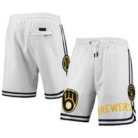 Men's Pro Standard White Milwaukee Brewers Team Logo Shorts