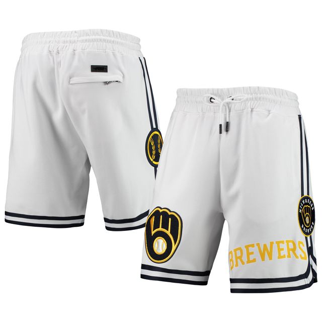 Short blanc Pro Standard Milwaukee Brewers avec logo de l'équipe pour hommes