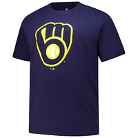 Men's Profile Christian Yelich Navy Milwaukee Brewers Big & Tall Player Name Number T-Shirt