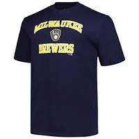 Profil pour hommes Milwaukee Brewers Big & Tall Heart Soul T-shirt bleu marine