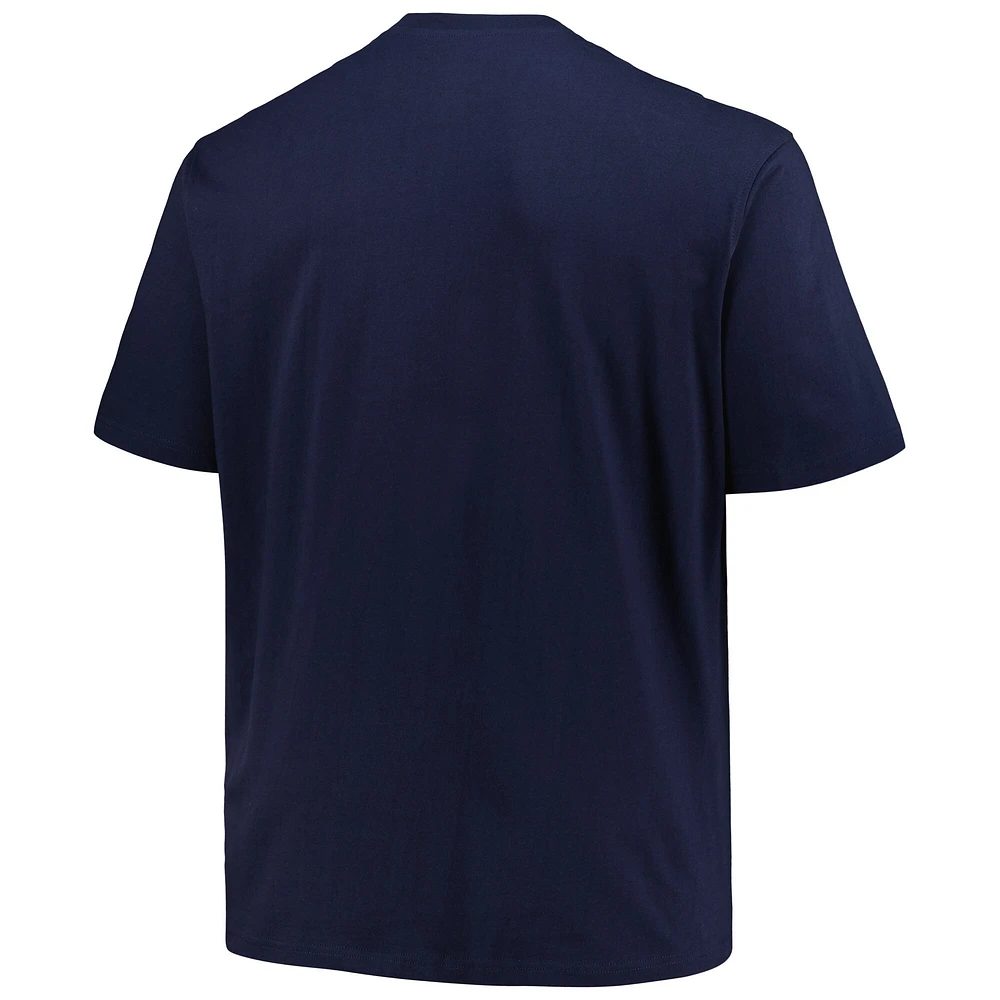 Profil pour hommes Milwaukee Brewers Big & Tall Heart Soul T-shirt bleu marine