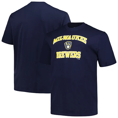 Profil pour hommes Milwaukee Brewers Big & Tall Heart Soul T-shirt bleu marine