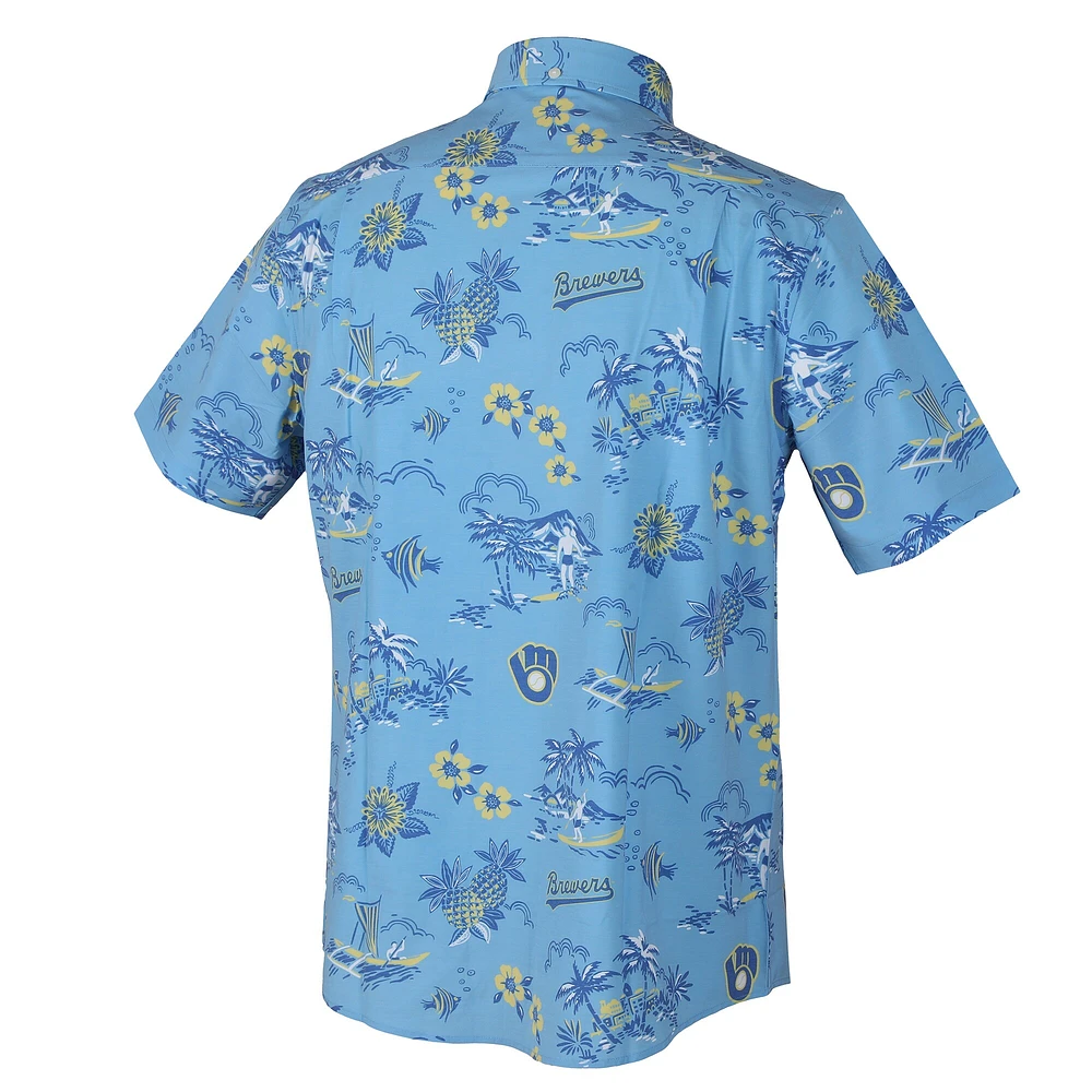 Chemise boutonnée Kekai bleu clair Reyn Spooner pour homme