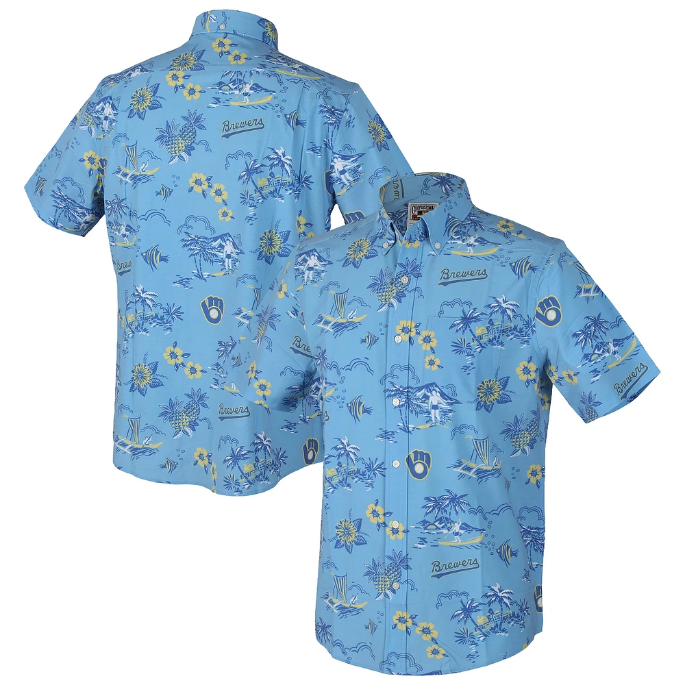 Chemise boutonnée Kekai bleu clair Reyn Spooner pour homme