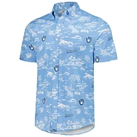 Men's Reyn Spooner Light Blue Milwaukee Brewers Kekai Button-Down Shirt