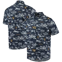 Chemise boutonnée Kekai Performance pour homme, bleu marine, Reyn Spooner, Milwaukee Brewers