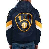 Veste à capuche demi-zip Starter Royal Milwaukee Brewers Force Play II pour hommes