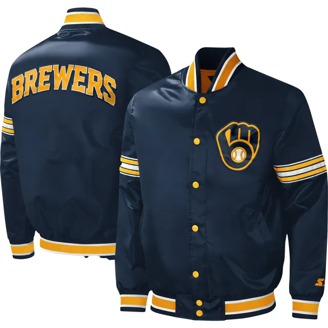 Lids Milwaukee Brewers Youth Letterman T-Shirt - Navy