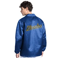 Veste d'entraîneur pour homme V100072 Brewrs A STARTER Point Man avec logo Cooperstown JACMENMID # 11