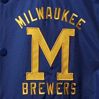 Men's Starter Royal Milwaukee Brewers The Jet III Full-Snap Jacket