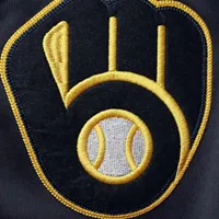 Men's Stitches Navy/Gold Milwaukee Brewers Team Full-Zip Hoodie