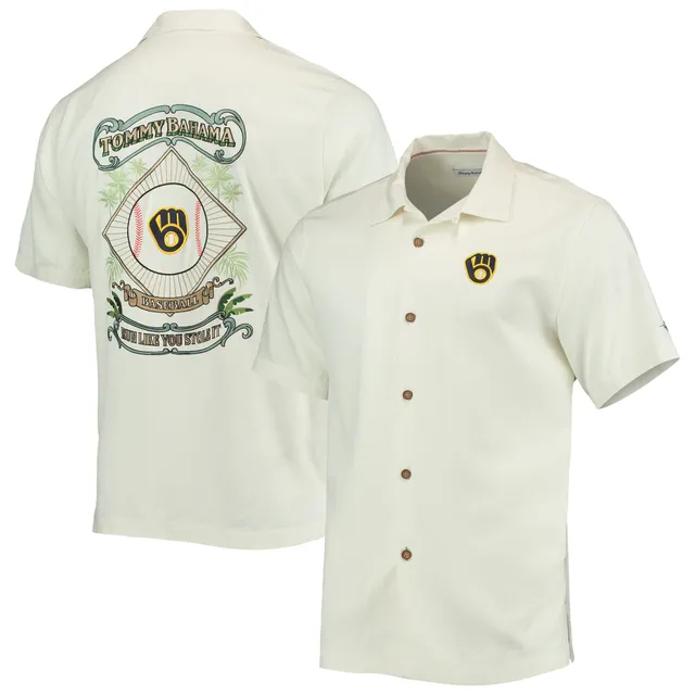 Lids Chicago White Sox Tommy Bahama Baseball Camp Button-Up Shirt - Cream