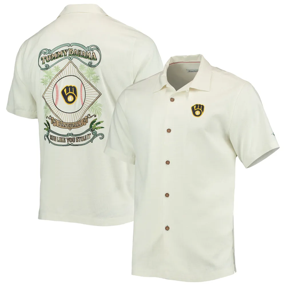 Men's Navy Boston Red Sox Tiki Button-Up Shirt