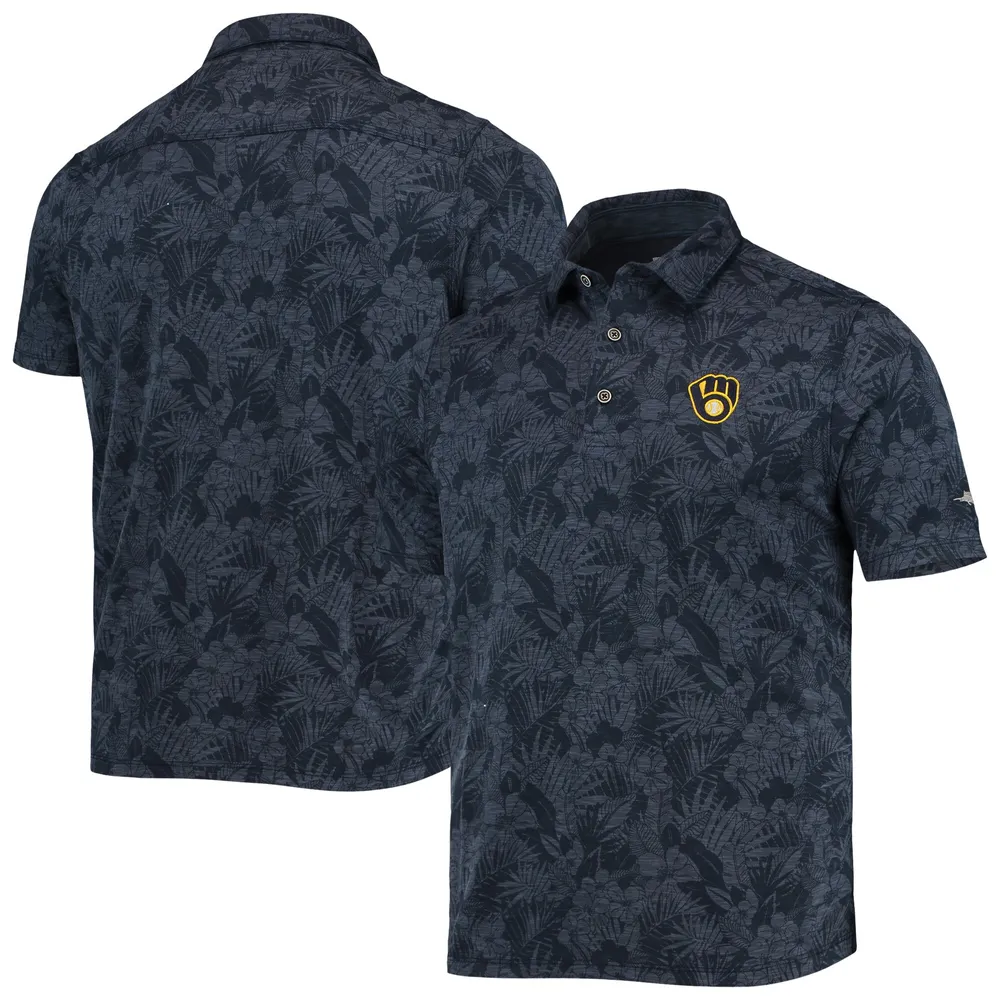 Men's Fanatics Branded Navy Milwaukee Brewers Fitted Polo Size: Large