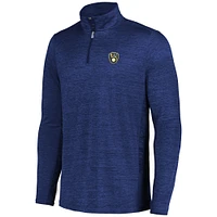 Men's Tommy Bahama Navy Milwaukee Brewers Delray IslandZone Half-Zip Top