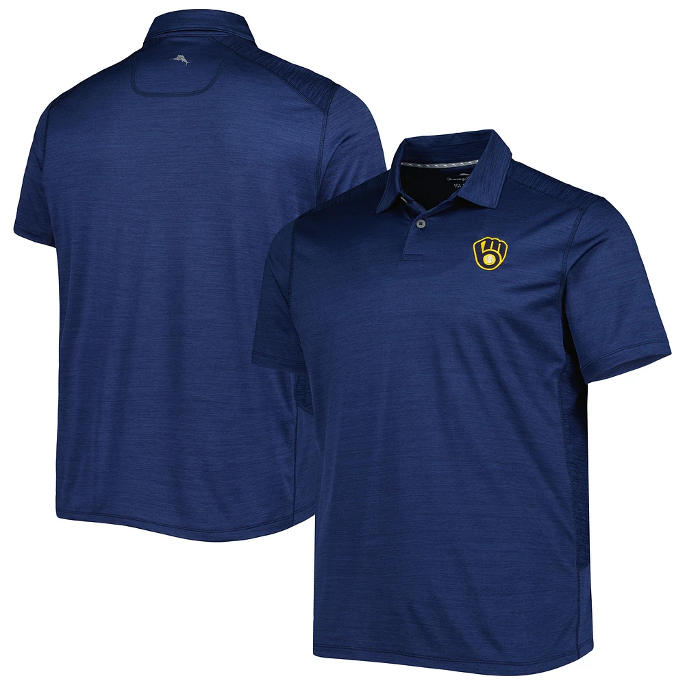 Men's Tommy Bahama Navy Milwaukee Brewers Delray IslandZone Polo